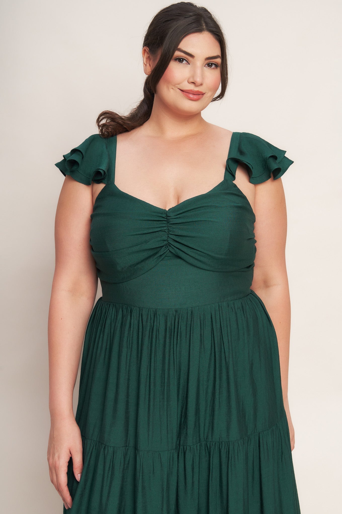 SUMMER MILK FOREST GREEN WOVEN MAXI DRESS Flying Tomato